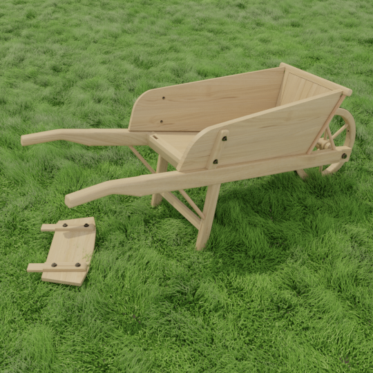 Wooden wheelbarrow preview image 4
